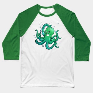 Octopus 2 Baseball T-Shirt